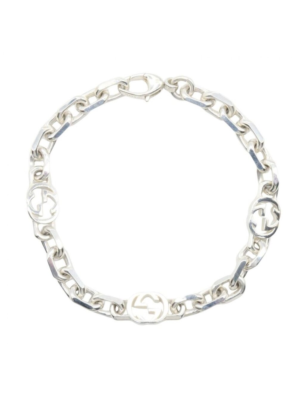 Gucci Bracelet Interlocking Chain 18 cm 925 Sterling Silver